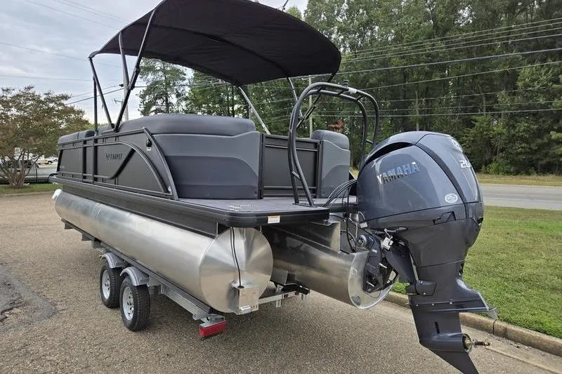 Slide: The Image of 2026 Godfrey SWEETWATER 2286 SB pontoon boat with Yamaha engine on trailer. - 5