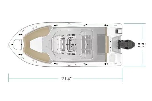 Slide: The Image of 2026 NauticStar 222 Offshore boat interior with sleek white deck and seating. - 10