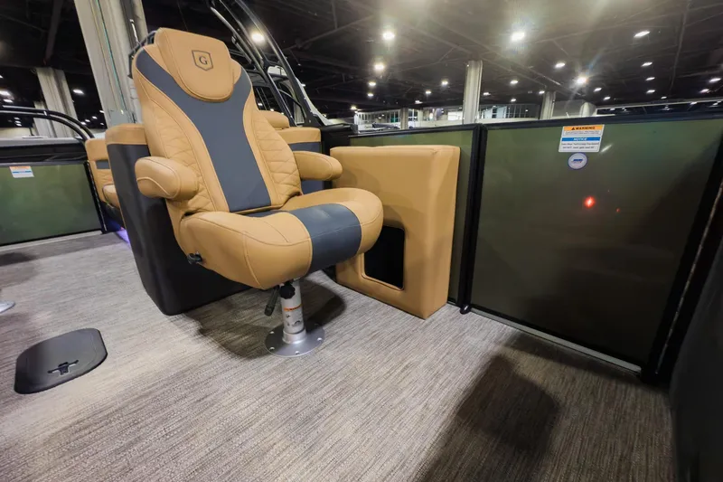 Slide: The Image of Luxurious seating on 2026 Godfrey Monaco 235 Split Bench pontoon boat. - 12