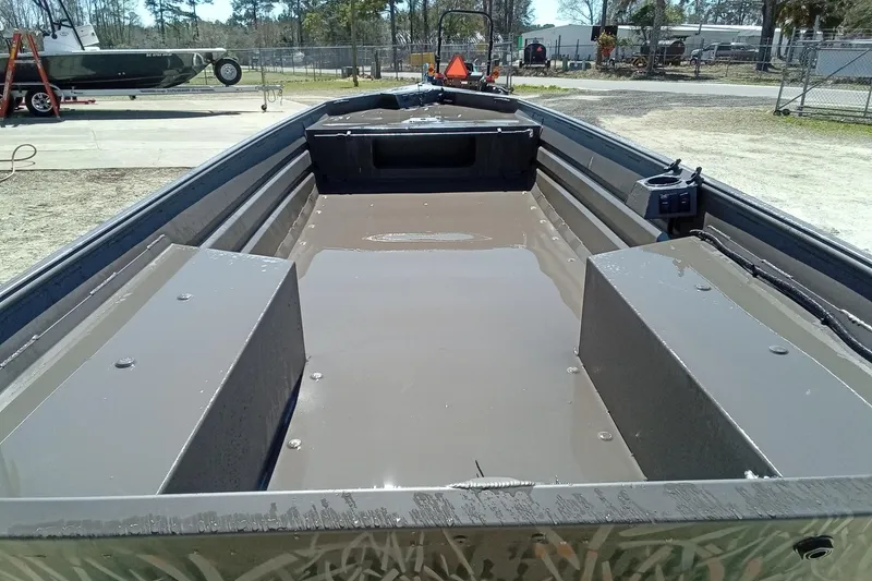 Slide: The Image of 2025 Alweld 1648VV Marsh boat interior, showing spacious layout and durable construction. - 10