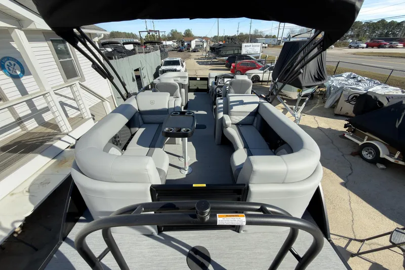 Slide: The Image of 2026 Godfrey Monaco 235 Split Bench boat with spacious seating and modern design. - 69