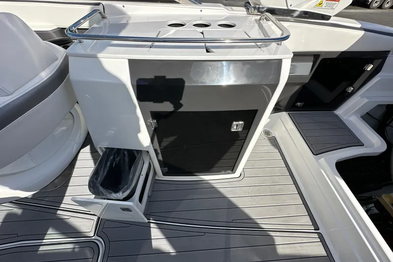 Slide: The Image of 2019 Monterey 278SS Super Sport boat interior with sink and toilet. - 33