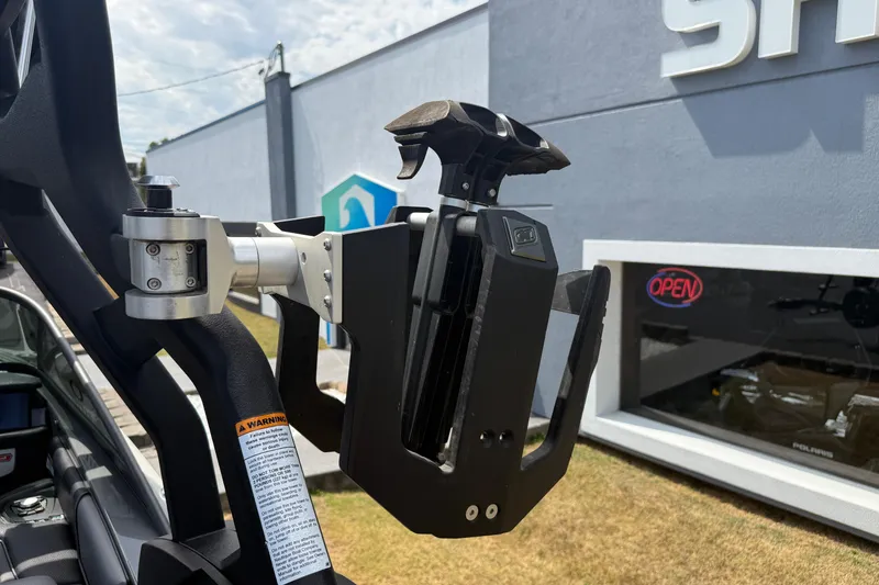 Slide: The Image of 2018 Nautique Super Air Nautique G23 wakeboard rack, close-up view. - 29