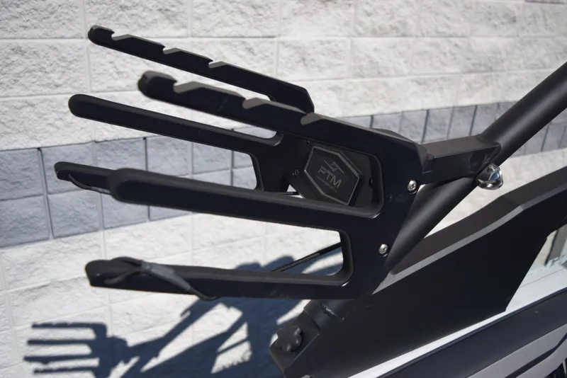 Slide: The Image of Close-up of 2024 Yamaha Boats 222XD wakeboard rack. - 20