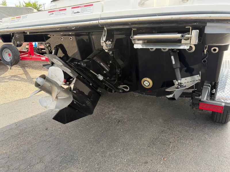 Slide: The Image of Rear view of Sea Ray SLX 260 boat engine, year 2026. - 21
