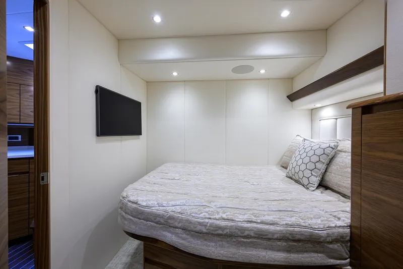 Slide: The Image of Viking 54 TROUBLE FREE - Master Stateroom Bed & TV - 4