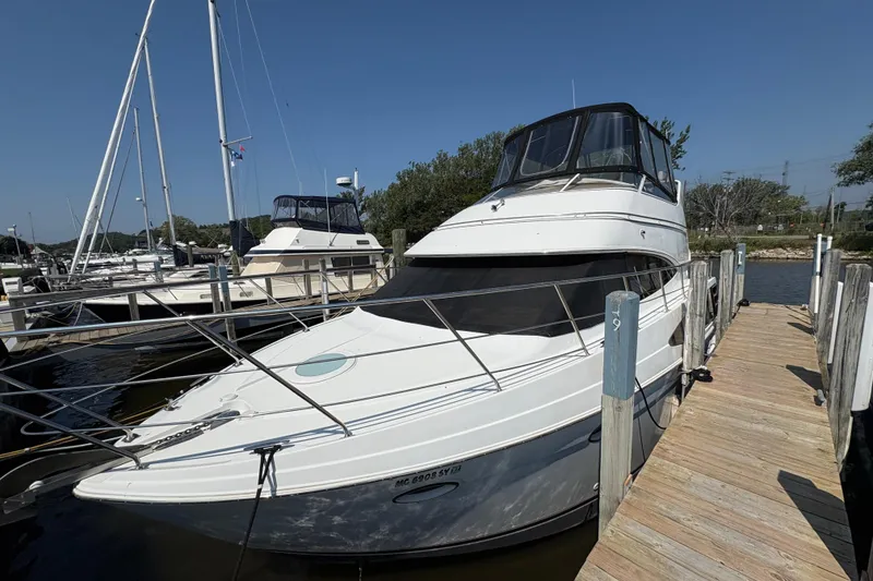 Slide: The Image of Luxurious interior of a 2003 Carver 360 Sport Sedan yacht with modern amenities. - 2