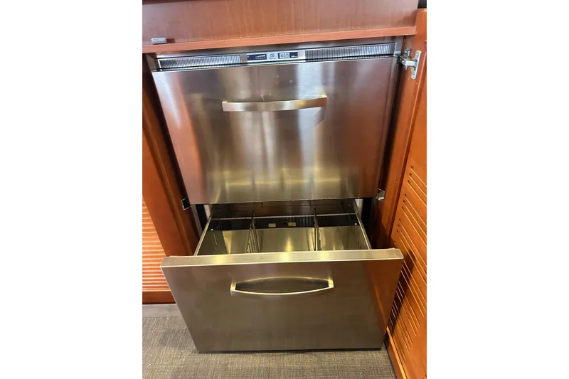 Slide: The Image of Stainless steel drawer in 2015 Beneteau Swift Trawler 50 yacht interior. - 56