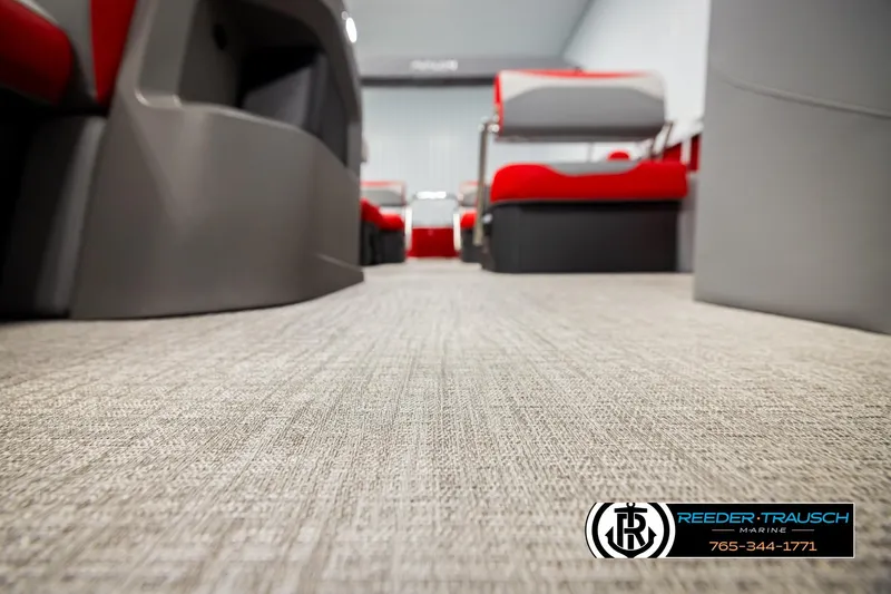 Slide: The Image of 2026 Avalon LSZ QLS interior with red and gray seating, carpeted flooring. - 45