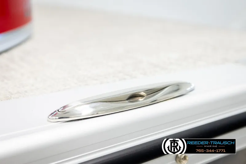 Slide: The Image of 2026 Avalon LSZ QLS boat cleat detail, featuring sleek chrome finish. - 54
