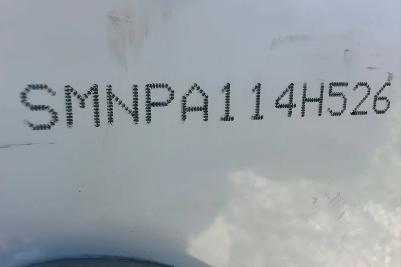 Slide: The Image of Hull identification number on 2026 Sportsman Heritage 321 Center Console boat. - 75