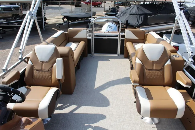 Slide: The Image of 2026 Avalon Venture 85 Quad Lounger, 23 FT, luxurious seating, modern design, spacious interior. - 11