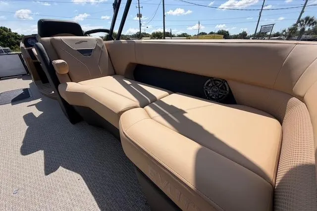 Slide: The Image of Luxurious interior of 2026 Evotti 523CS boat with beige seating and modern design. - 17