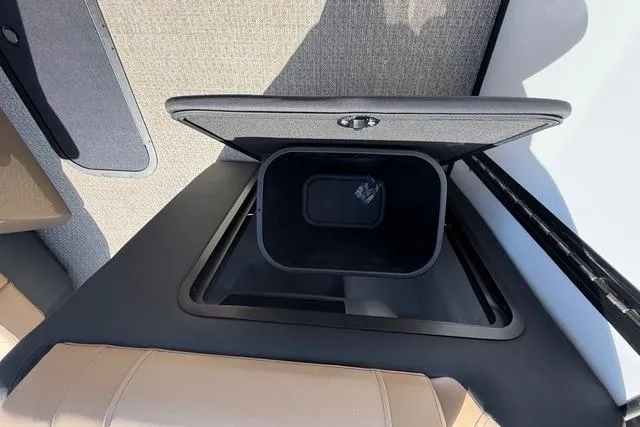 Slide: The Image of Interior storage compartment in 2026 Evotti 523CS vehicle, featuring sleek design and functionality. - 20