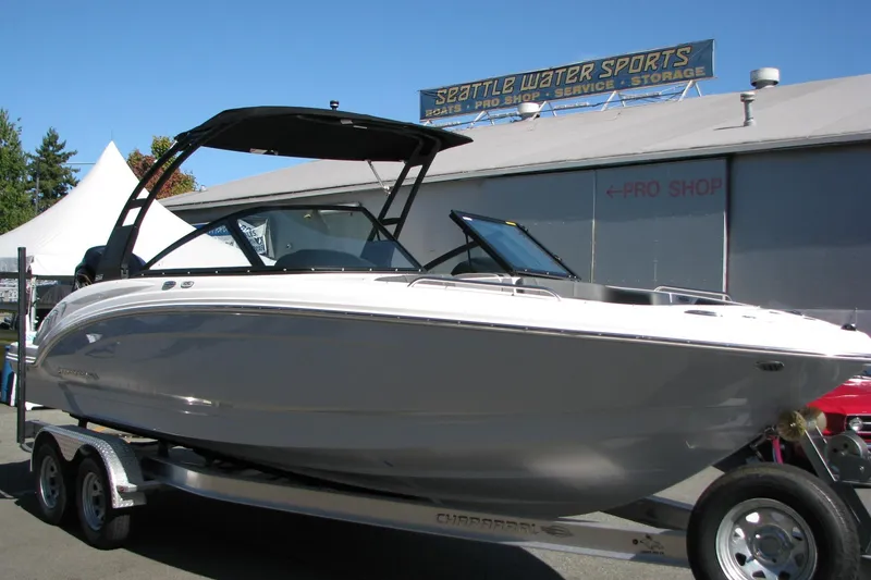 The Image of 2026 Chaparral 23 SSi OB boat on trailer at Seattle Water Sports. - 0