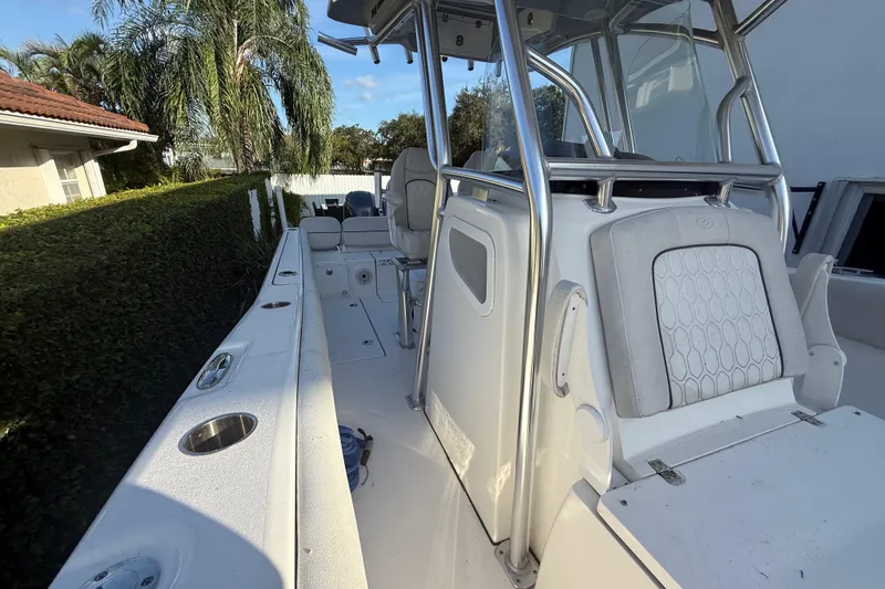 Slide: The Image of 2021 Sea Fox 268 Commander boat with sleek design and comfortable seating. - 48