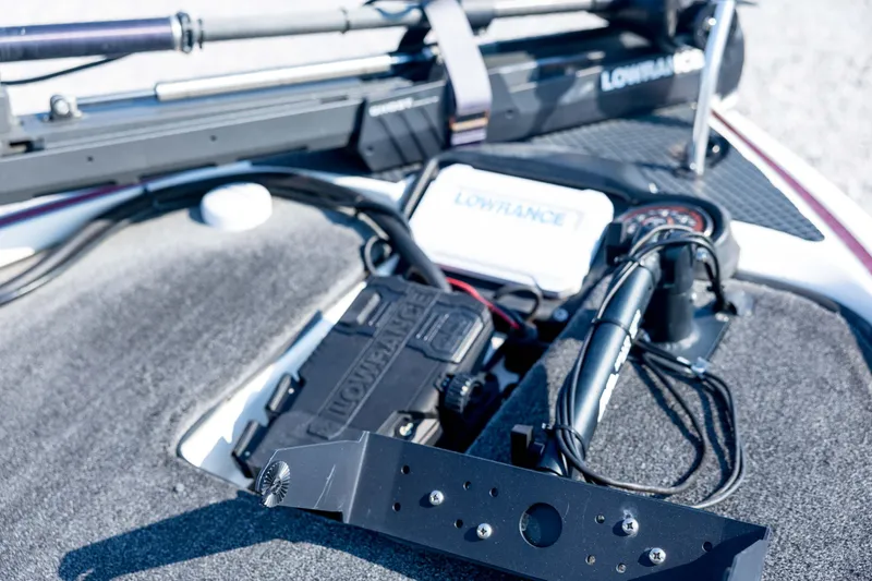 Slide: The Image of 2011 Triton 20XS DC boat with Lowrance equipment on deck. - 38