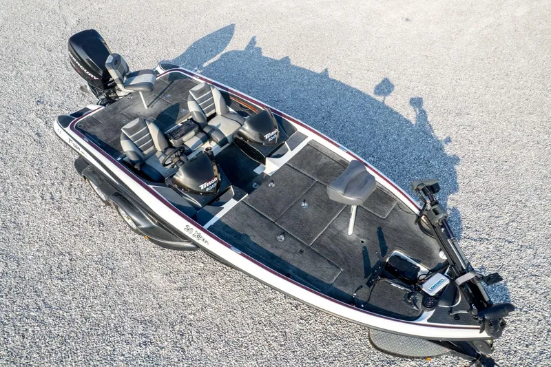 Slide: The Image of 2011 Triton 20XS DC fishing boat with dual consoles and spacious deck. - 80