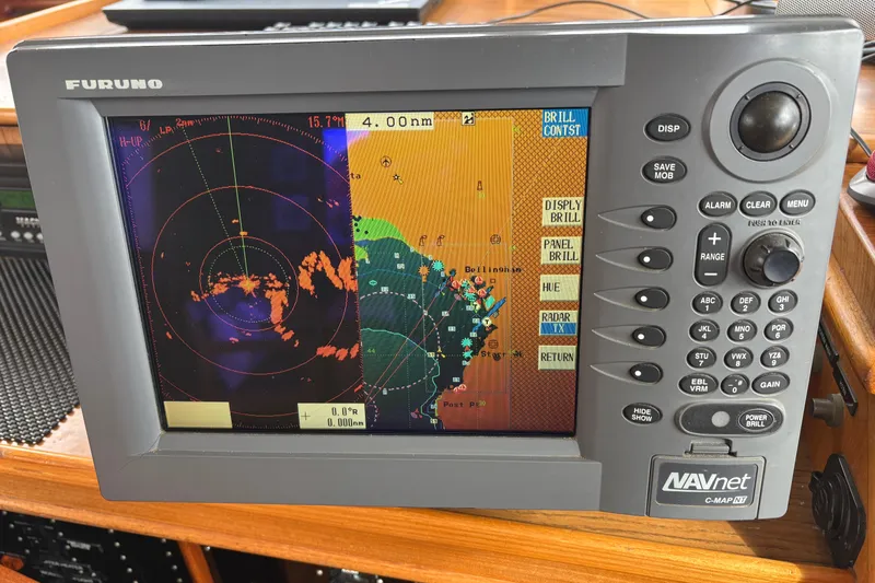 Slide: The Image of Furuno NAVnet marine radar display on 1984 Grand Banks Classic boat. - 35