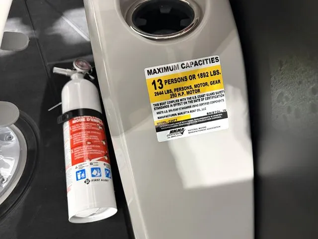 Slide: The Image of Barletta Cabrio 24UE 3T 2026, capacity label and fire extinguisher. - 23