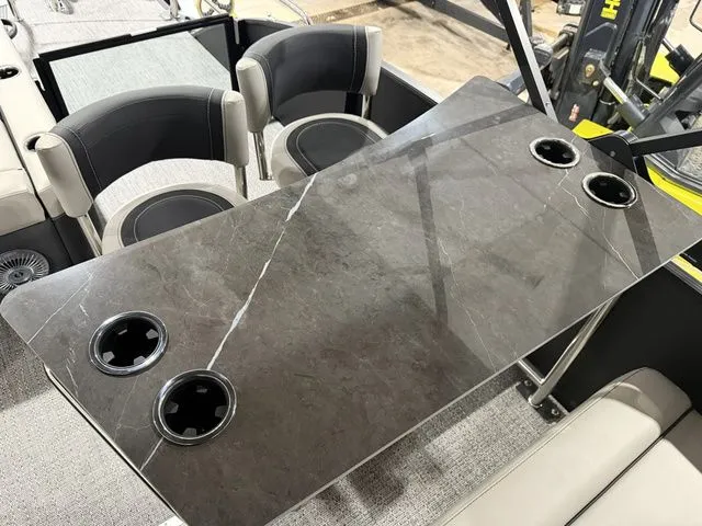 Slide: The Image of Luxurious table in Barletta Cabrio 24UE 3T boat, 2026 model. - 28