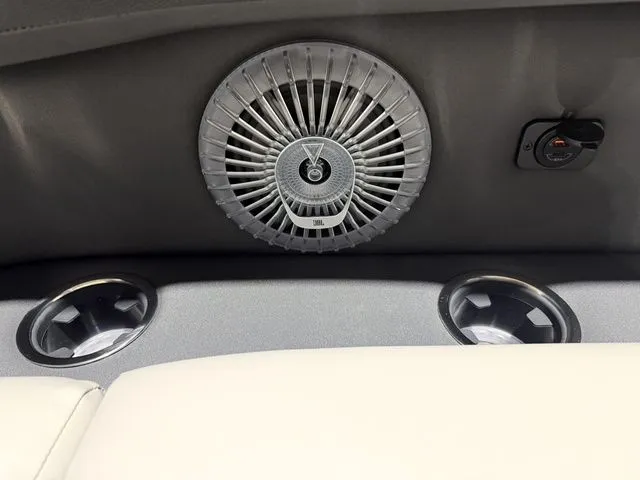 Slide: The Image of Interior of 2026 Barletta Cabrio 24UE 3T with speaker and cup holders. - 43