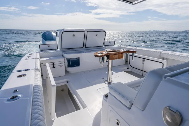 Slide: The Image of Luxury 2026 HCB 53 Suenos RXV boat interior with ocean view. - 24