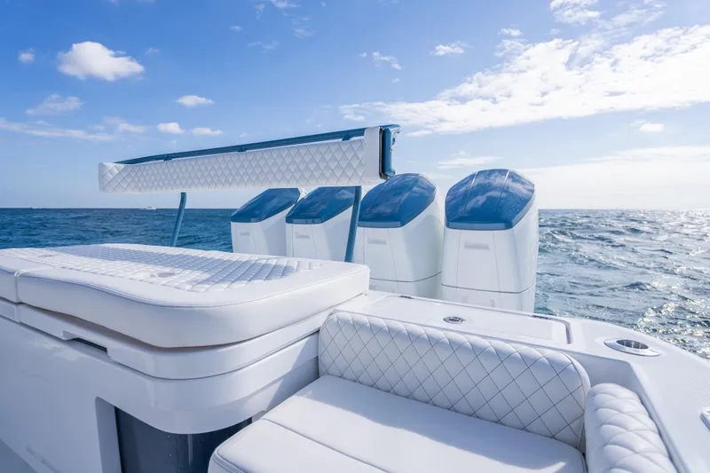 Slide: The Image of Luxury HCB 53 Suenos RXV 2026 boat with sleek design and powerful engines on open sea. - 29