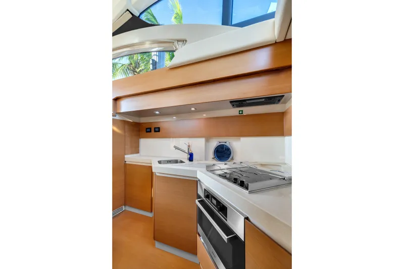Slide: The Image of Luxurious kitchen interior of 2013 Azimut 45 Flybridge yacht with modern appliances. - 33