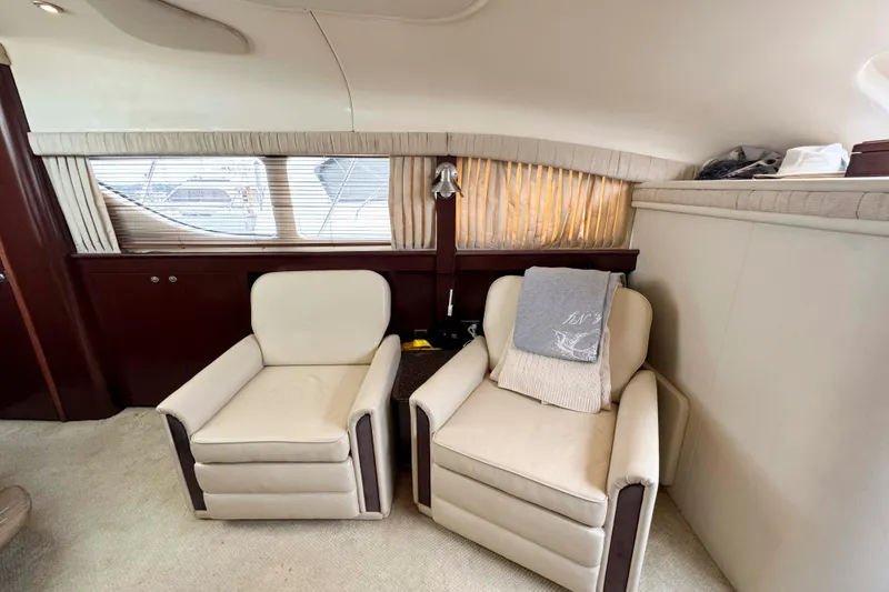 Slide: The Image of Luxurious interior of 2007 Sea Ray 40 Motor Yacht with comfortable seating. - 22