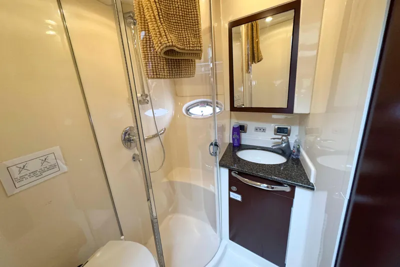 Slide: The Image of Luxurious bathroom in 2007 Sea Ray 40 Motor Yacht with shower and vanity. - 34