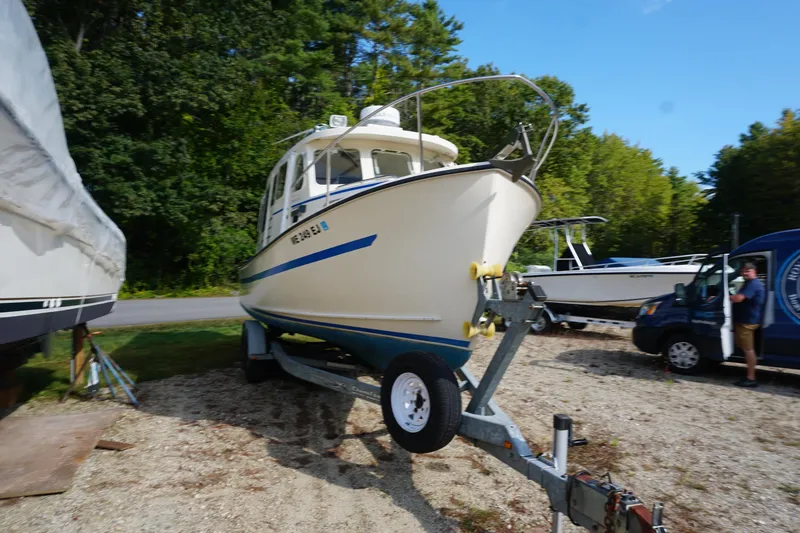 Slide: The Image of 2002 Rosborough RF-246 Sedan Cruiser on trailer. - 4