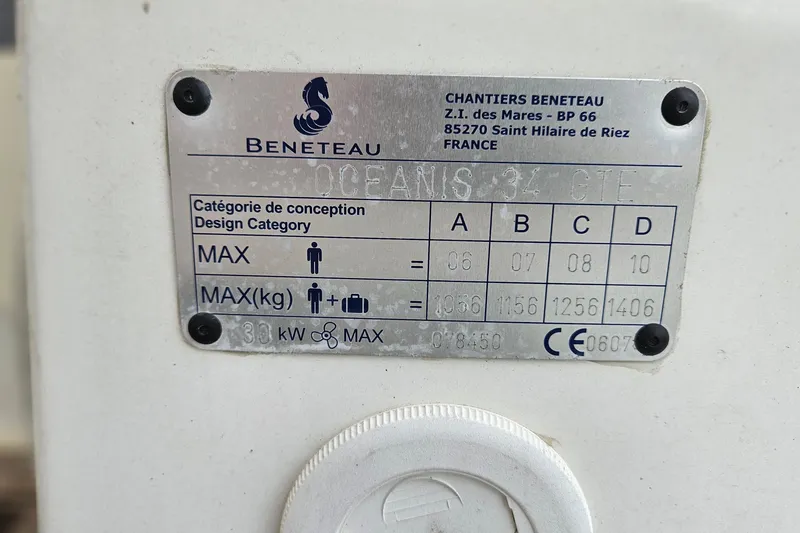 Slide: The Image of Close-up of mechanical components on a 2010 Beneteau Oceanis 34 GT yacht. - 48