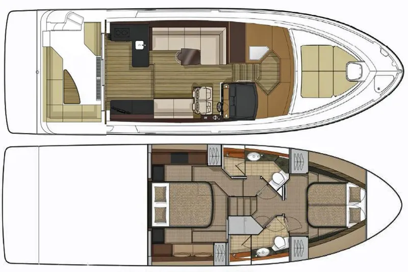 Slide: The Image of Bathroom interior of 2017 Sea Ray Sundancer 460 yacht with shower and glass sink. - 15