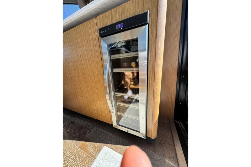 Slide: The Image of Luxurious interior of 2017 Sea Ray Sundancer 460 yacht with twin beds and elegant decor. - 20