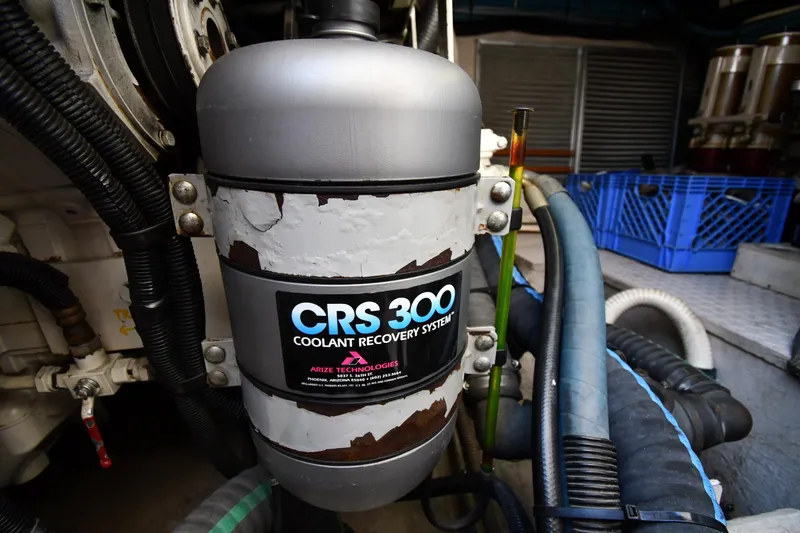 Slide: The Image of CRS 300 coolant recovery system in 1995 Sea Ray 630 Sundancer engine room. - 85