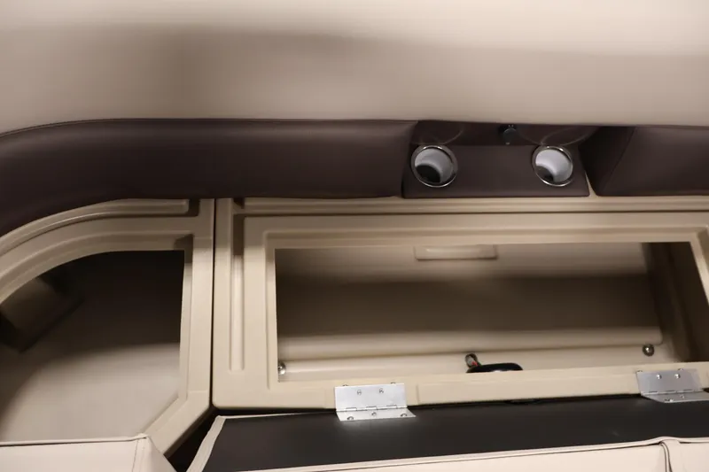 Slide: The Image of Interior storage compartment of 2026 Bentley Pontoons 243 Swingback Tri-toon boat. - 15