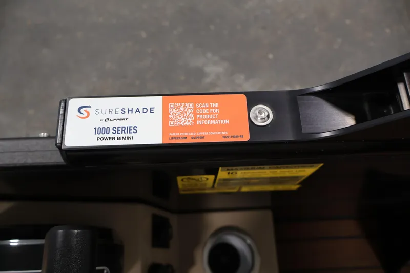 Slide: The Image of SureShade 1000 Series Power Bimini on 2026 Bentley Pontoons 243 Swingback Tri-toon. - 27