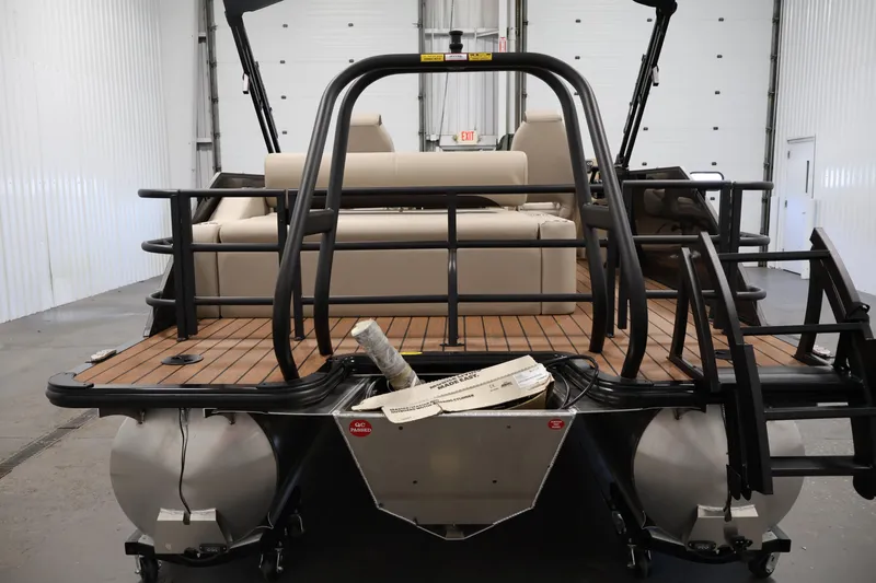 Slide: The Image of 2026 Bentley Pontoons 243 Swingback Tri-toon with sleek design and spacious seating. - 5