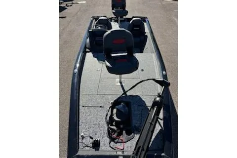 Slide: The Image of 2026 Tracker Pro Team 190 boat with powerful Mercury Pro XS engine. - 2
