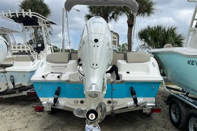 Slide: The Image of 2026 Key West 203 FS boat interior with seating and table, featuring modern design elements. - 8