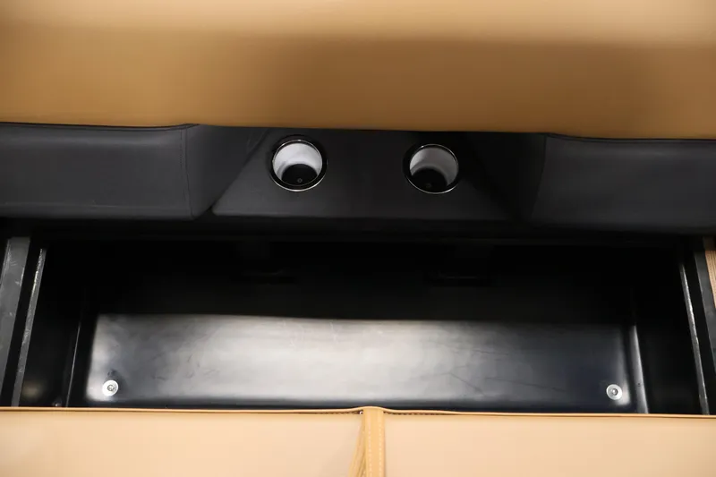 Slide: The Image of Interior view of 2026 Bentley Pontoons Elite 253, featuring wood-patterned flooring. - 15