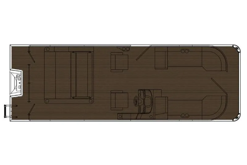 Slide: The Image of Control panel of 2026 Bentley Pontoons Elite 253 with switches for stereo, electronics, bilge, horn. - 35
