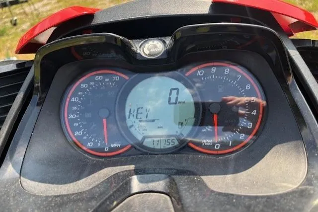 Slide: The Image of Dashboard of a 2010 Sea-Doo GTX 155 showing speedometer and digital display. - 14