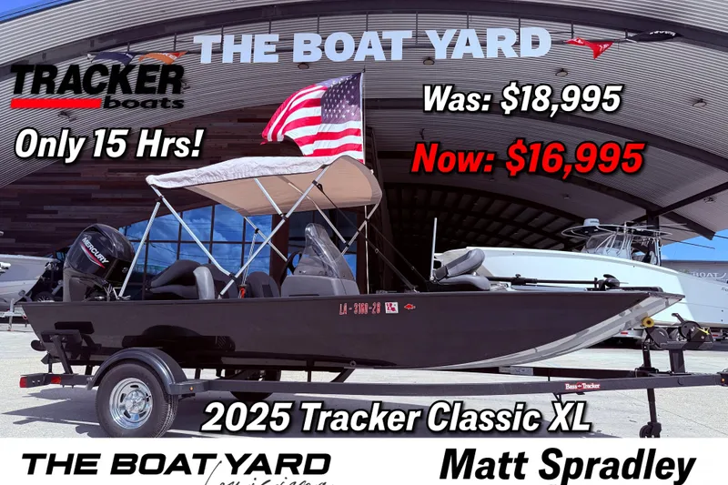 The Image of 2025 Bass Tracker Classic XL boat for sale, only 15 hours, discounted to $16,995. - 0