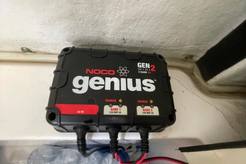 Slide: The Image of NOCO Genius GEN2 battery charger in a 2020 Sea Fox 248 Commander boat. - 17
