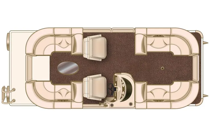 The Image of Manufacturer Provided Image: Top view of 2015 Sylvan Mirage Cruise 8522 LZ pontoon boat layout. - 5