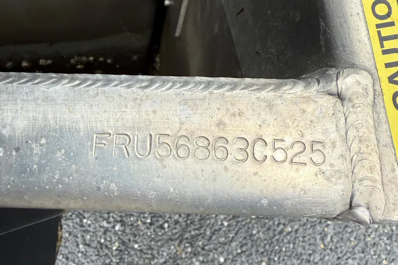 Slide: The Image of VIN number "FRU56863C525" on a 2025 Berkshire 24RFX LE 2.75 boat frame. - 27