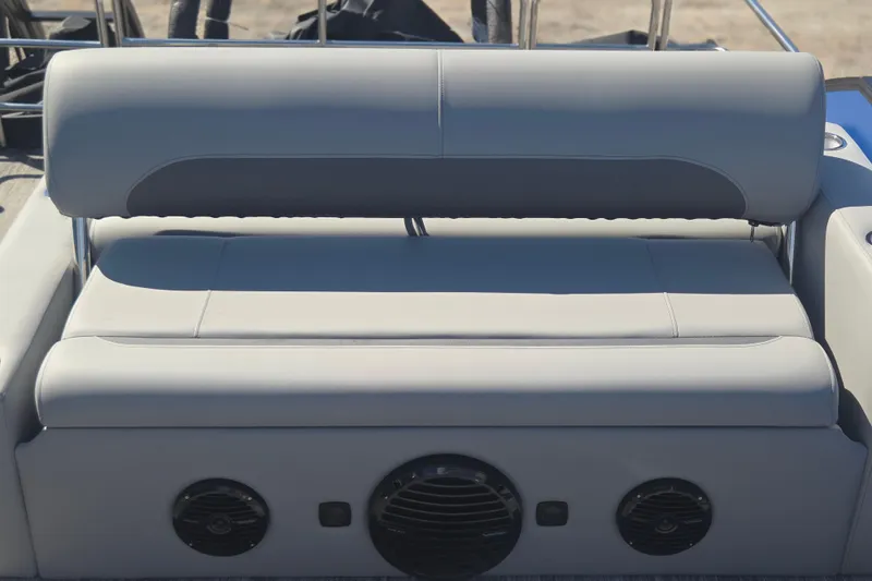 Slide: The Image of 2026 Bentley Pontoons 223 Swingback boat seat with integrated speakers. - 14
