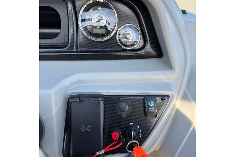 Slide: The Image of Dashboard of 2025 Berkshire 24RFC LE 2.75 with speedometer and controls. - 17